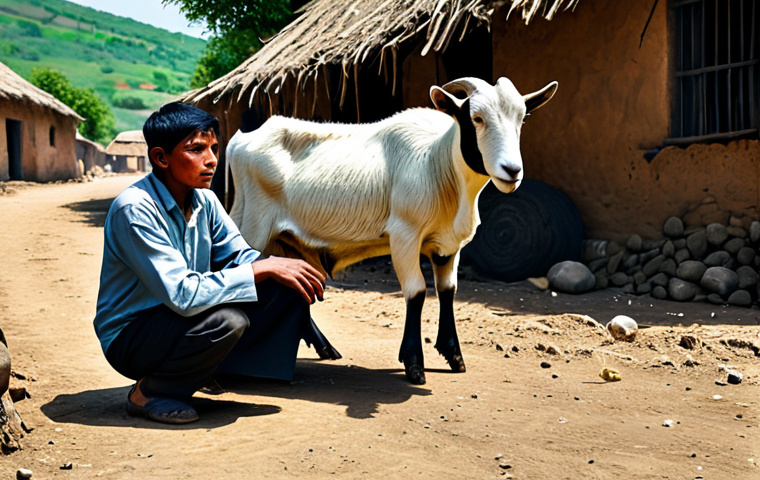 중세 유럽의 가톨릭과 마녀 사냥 - Image Prompt 1: The Scapegoat Accused in a Famine-Stricken Village**